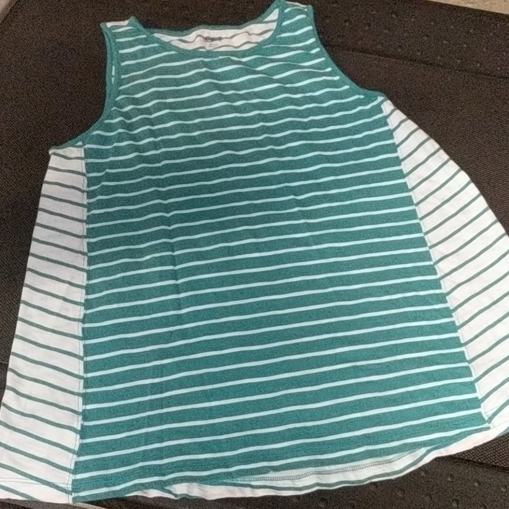 Women's loft striped tank top